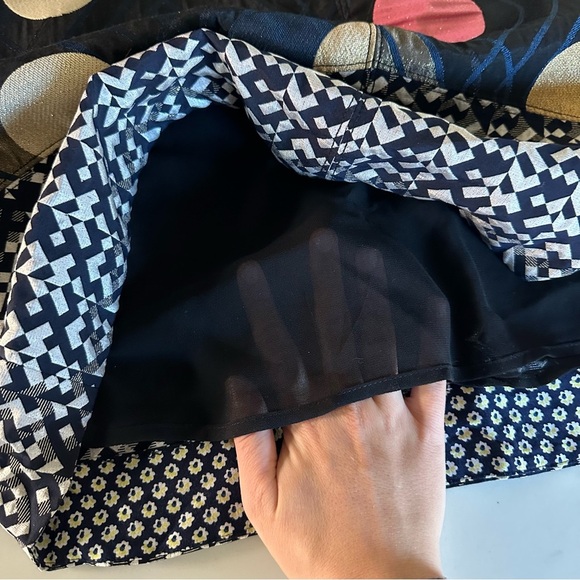 Anthropologie Maeve Tilde Jacquard Shift Navy Shimmer Dot Lace Dress Size M-C18 - Picture 10 of 13